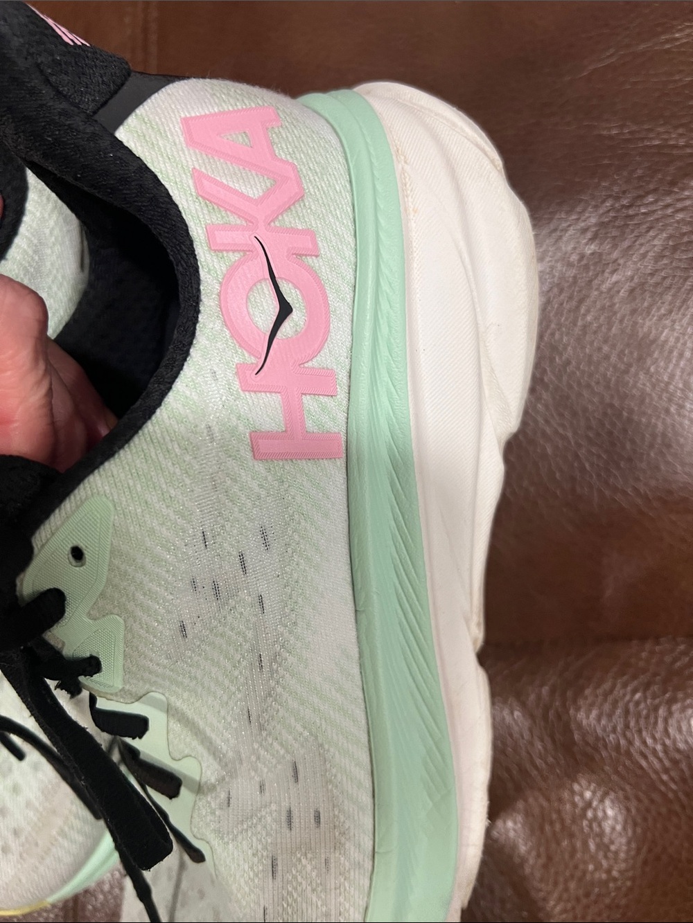 Hoka Mint, Pink & Black Women's Cushioned Running Sneakers - Picture 6 of 15